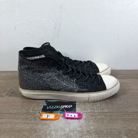 John Varvatos Bootleg Mid Feather Black Sneakers Men's 9.5 M A702B 006 - Picture 8 of 8